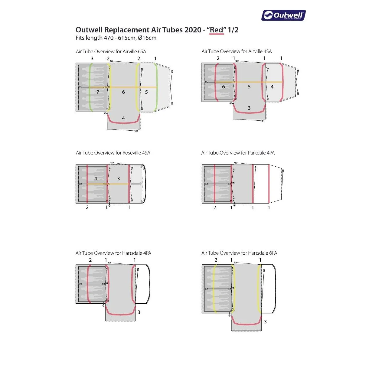 Outwell Air Repair - Tube Kit 2 Transparent | Buy Outwell Air Repair - Tube Kit 2 Transparent here | Outnorth