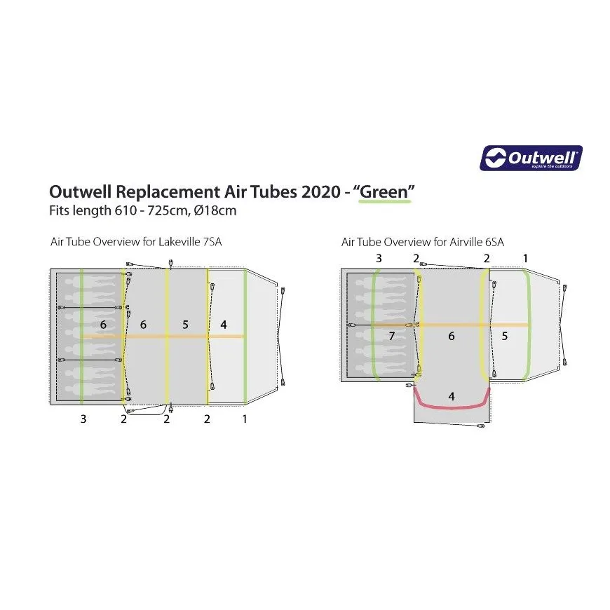 Outwell Air Repair - Tube Kit 4 Transparent | Buy Outwell Air Repair - Tube Kit 4 Transparent here | Outnorth