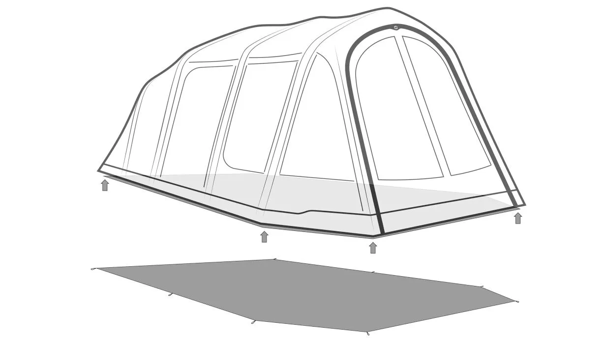 Outwell Footprint Blackwood 4 Black & Grey | Buy Outwell Footprint Blackwood 4 Black & Grey here | Outnorth