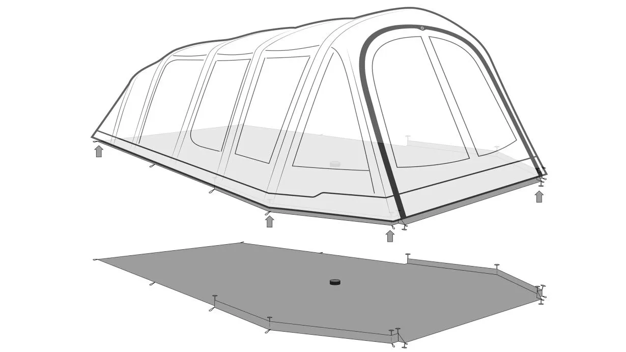 Outwell Footprint Lux Stonehill 7 Air Black & Grey | Buy Outwell Footprint Lux Stonehill 7 Air Black & Grey here | Outno