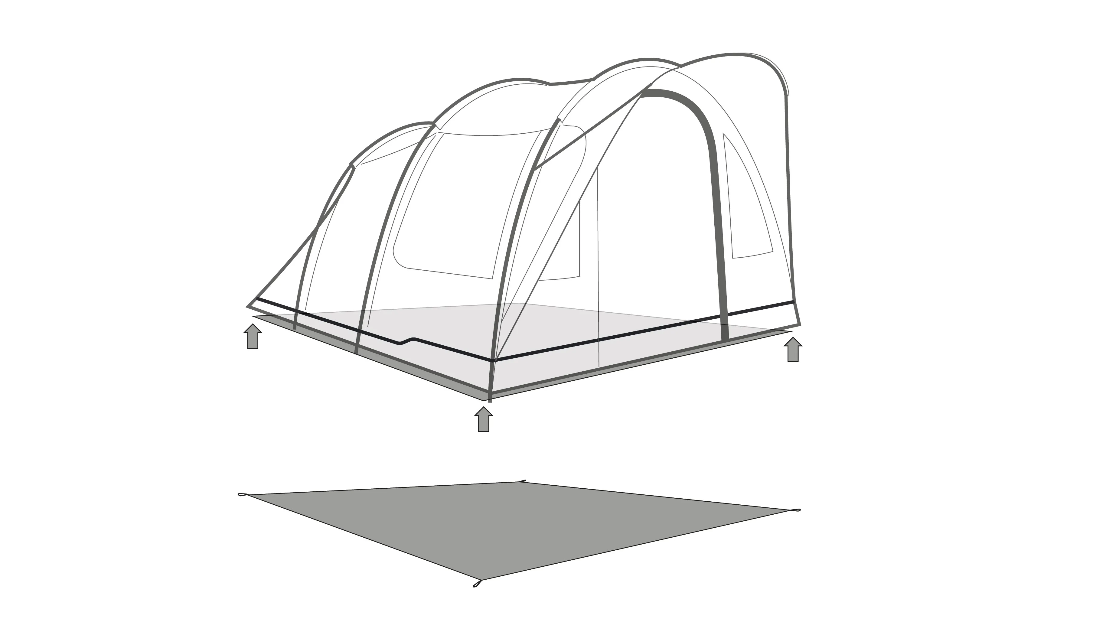 Outwell Footprint Sky 4 Black & Grey | Buy Outwell Footprint Sky 4 Black & Grey here | Outnorth