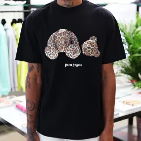 PALM ANGELS Kill The Bear Leopard Tee Black