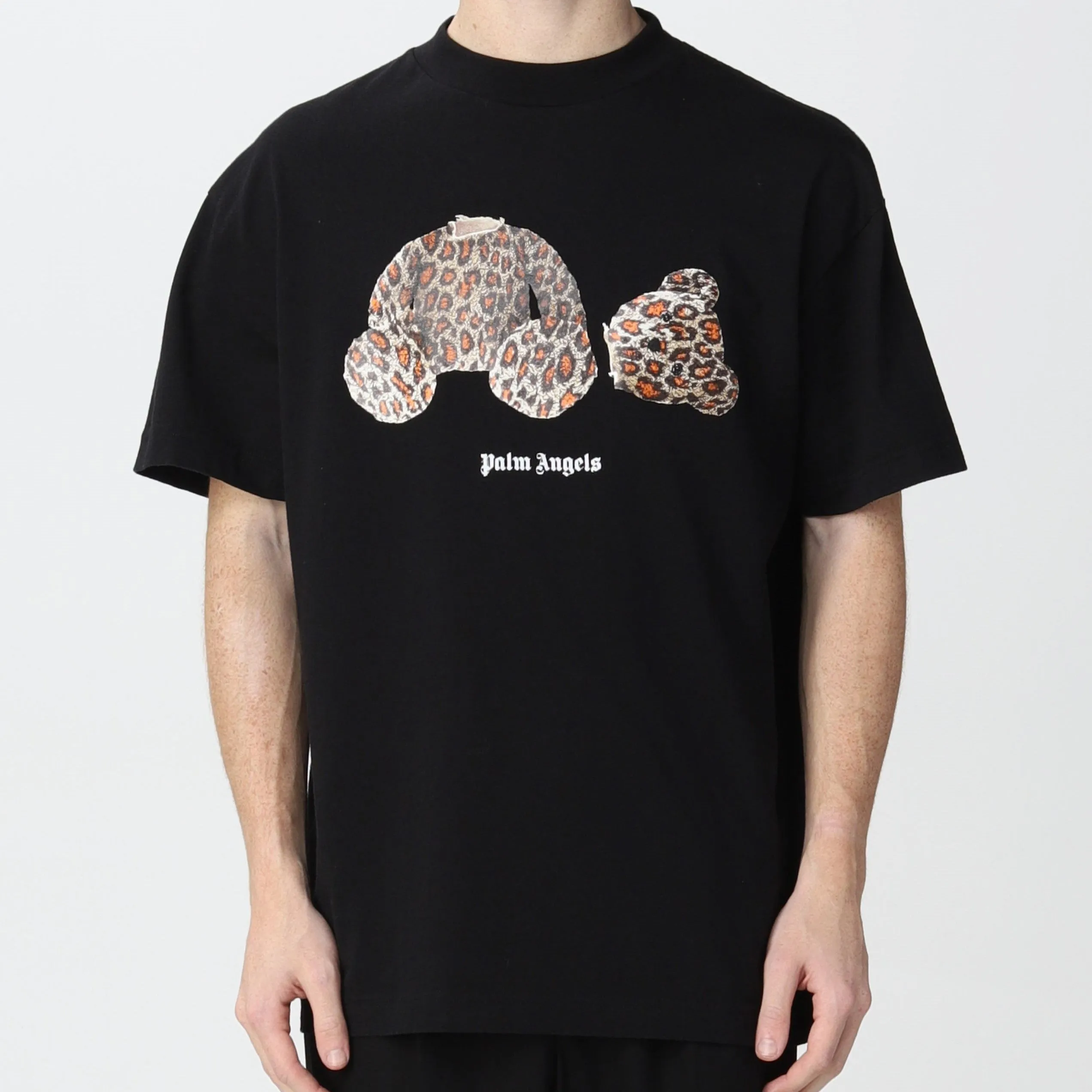 PALM ANGELS Kill The Bear Leopard Tee Black