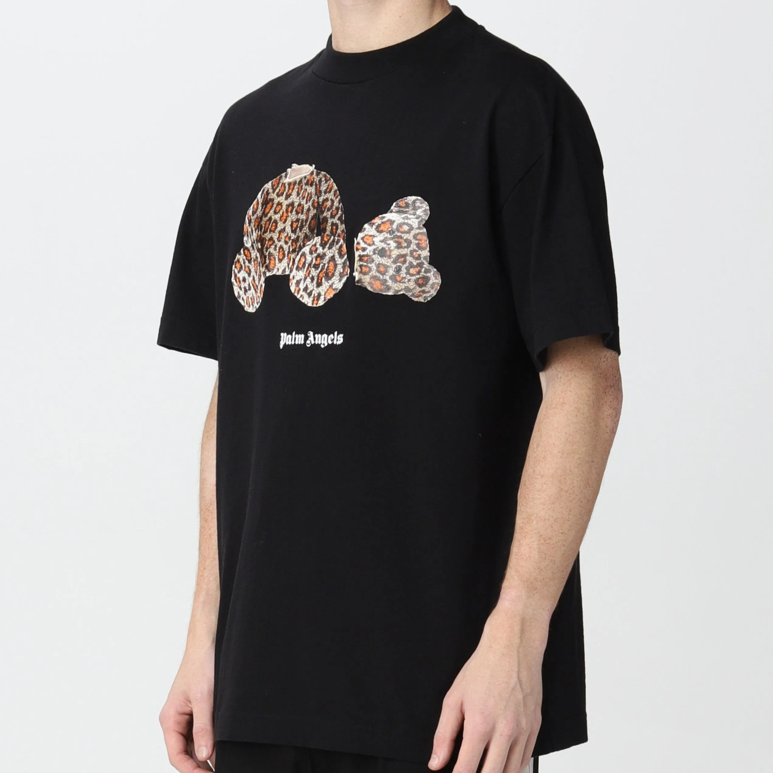 PALM ANGELS Kill The Bear Leopard Tee Black