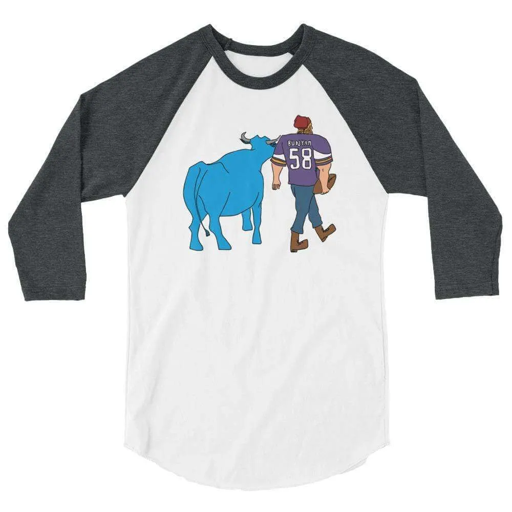 Paul Bunyan/Babe Blue Ox Vikings Fan - Men's/Unisex Raglan