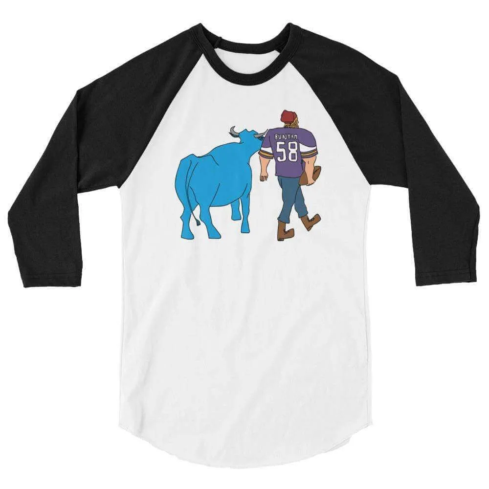 Paul Bunyan/Babe Blue Ox Vikings Fan - Men's/Unisex Raglan