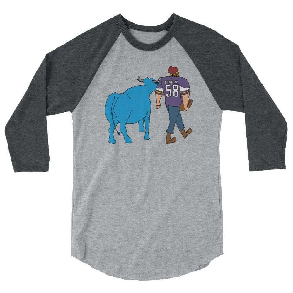 Paul Bunyan/Babe Blue Ox Vikings Fan - Men's/Unisex Raglan