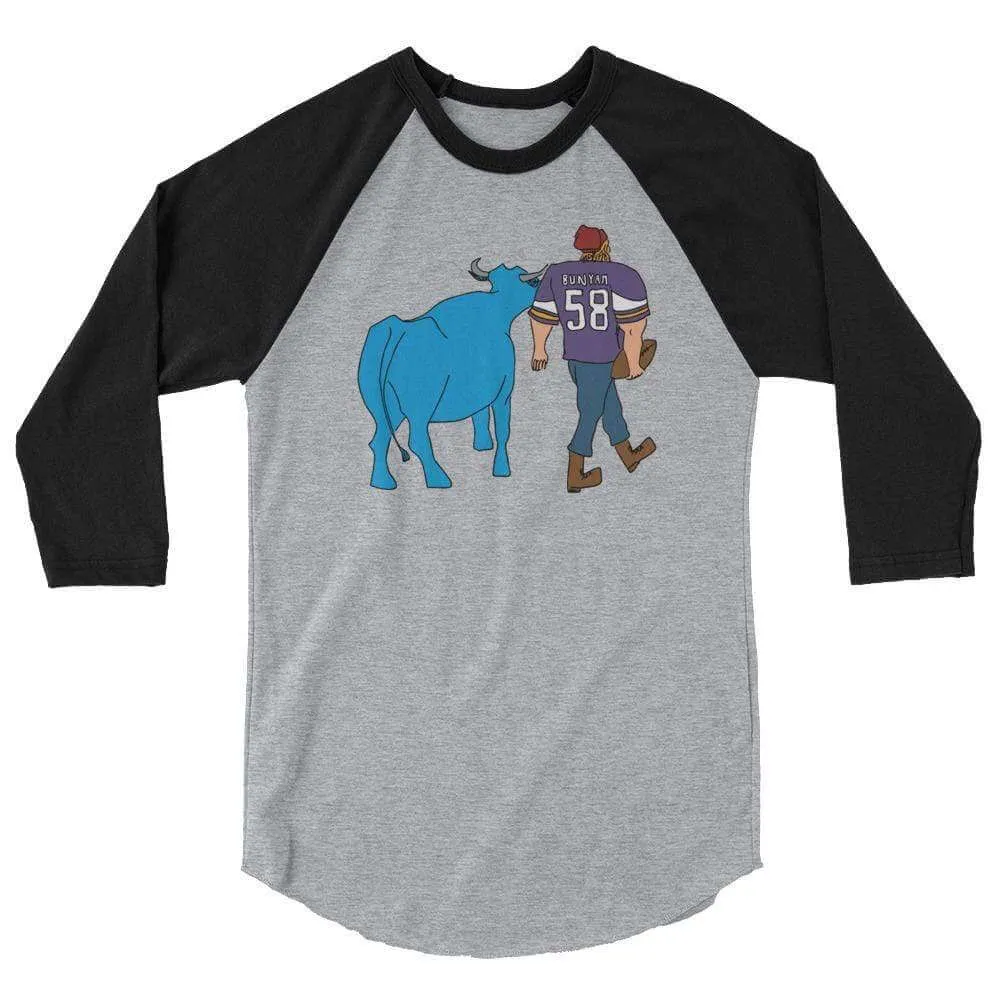 Paul Bunyan/Babe Blue Ox Vikings Fan - Men's/Unisex Raglan