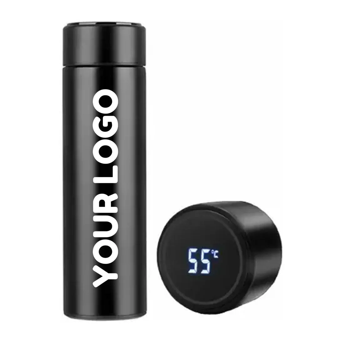 Personalised Thermal Flask for Tea with Temperature Display - ADD LOGO