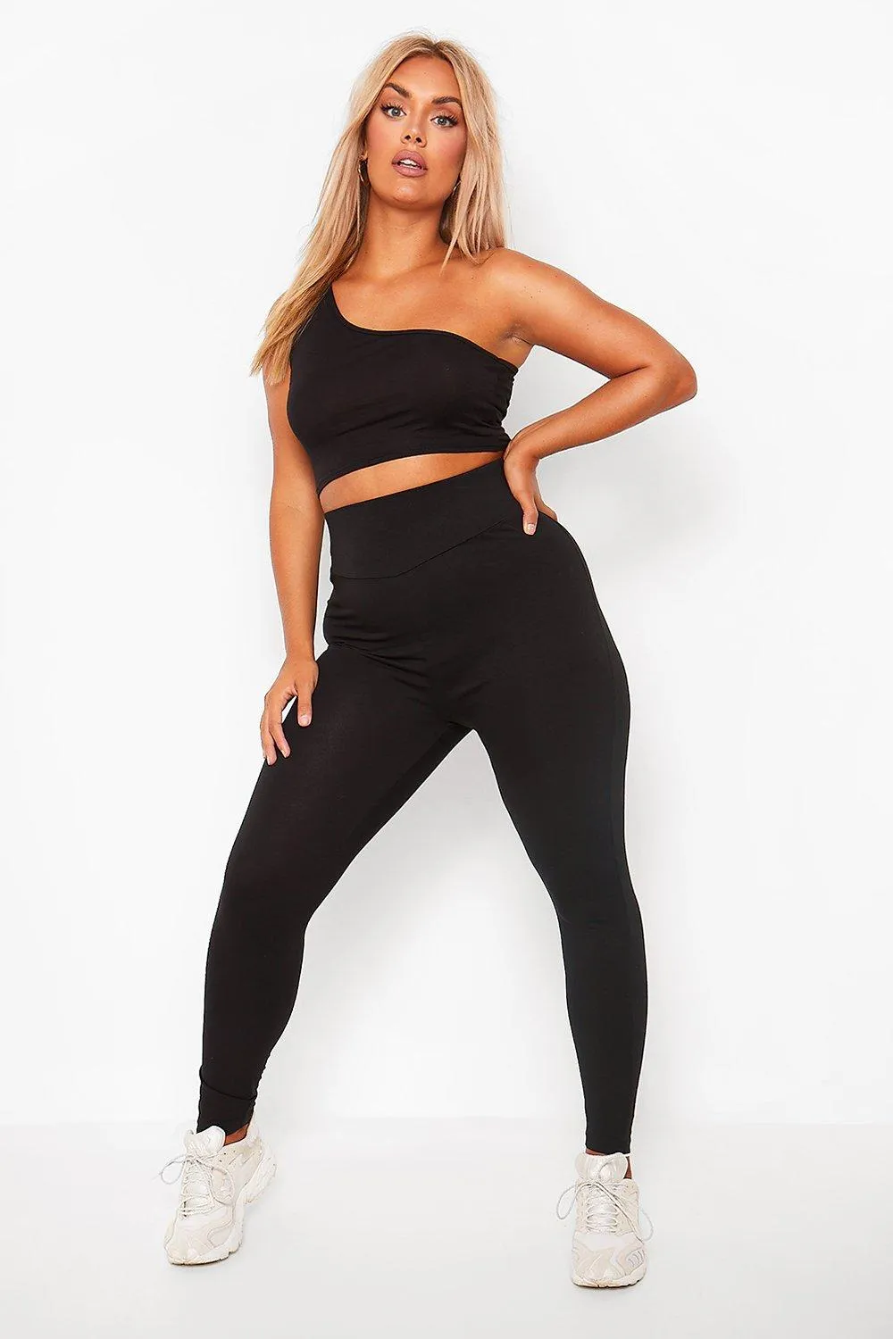 Plus Cotton Basic Sculpt Leggings