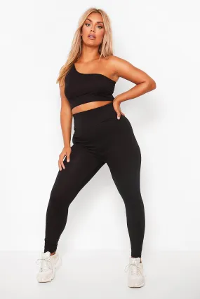 Plus Cotton Basic Sculpt Leggings