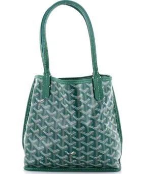 Pre-owned Goyard Mini Anjou Reversible Tote Coated Canvas