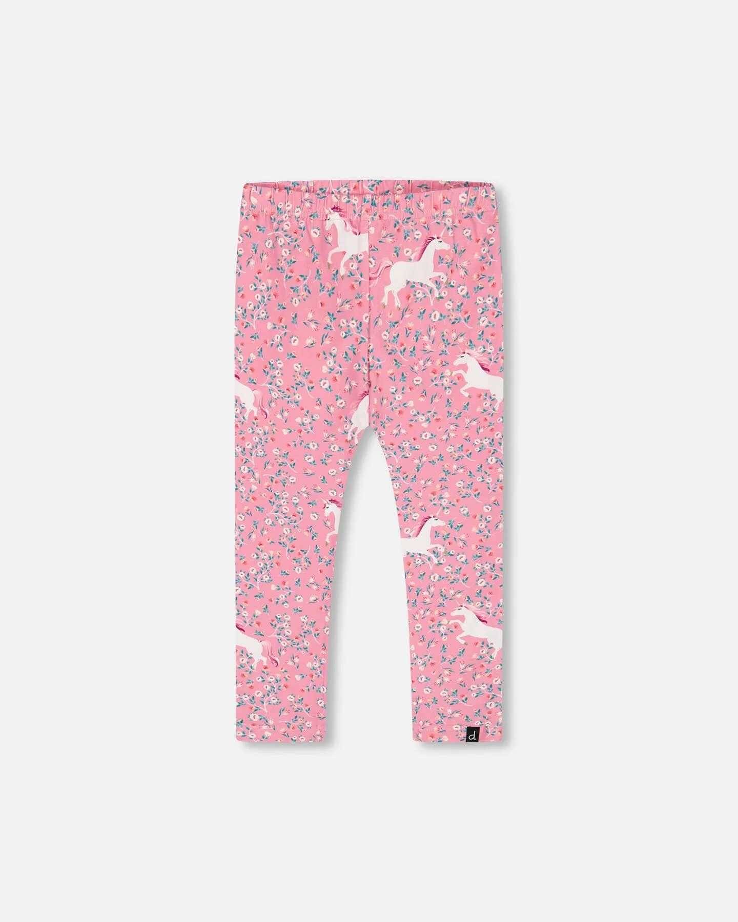 Printed Leggings Pink With Unicorn