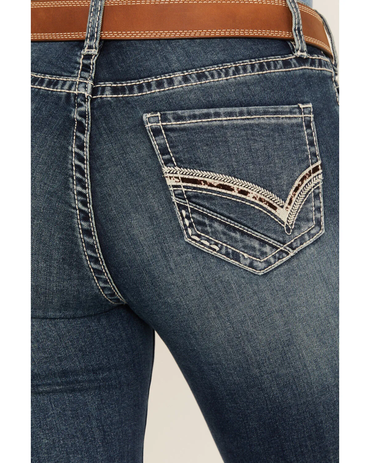 Product Name:  Panhandle Women's Medium Wash Mid Rise Stretch Riding Jeans