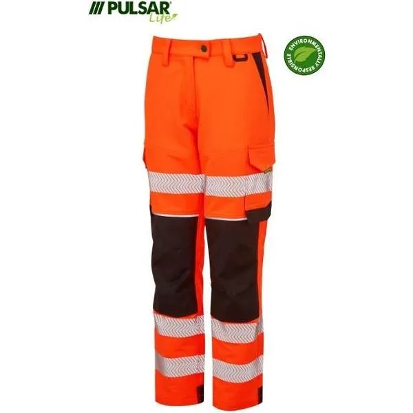 PULSAR® LIFE Men's Stretch Combat Trouser Orange LFE922 | Work & Wear Direct