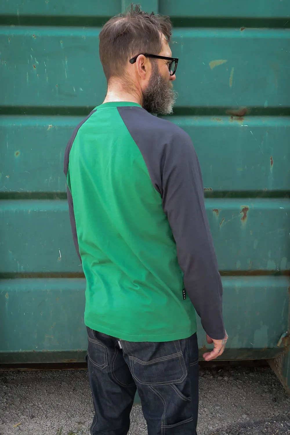 Raglan Long Sleeve / Green & Slate