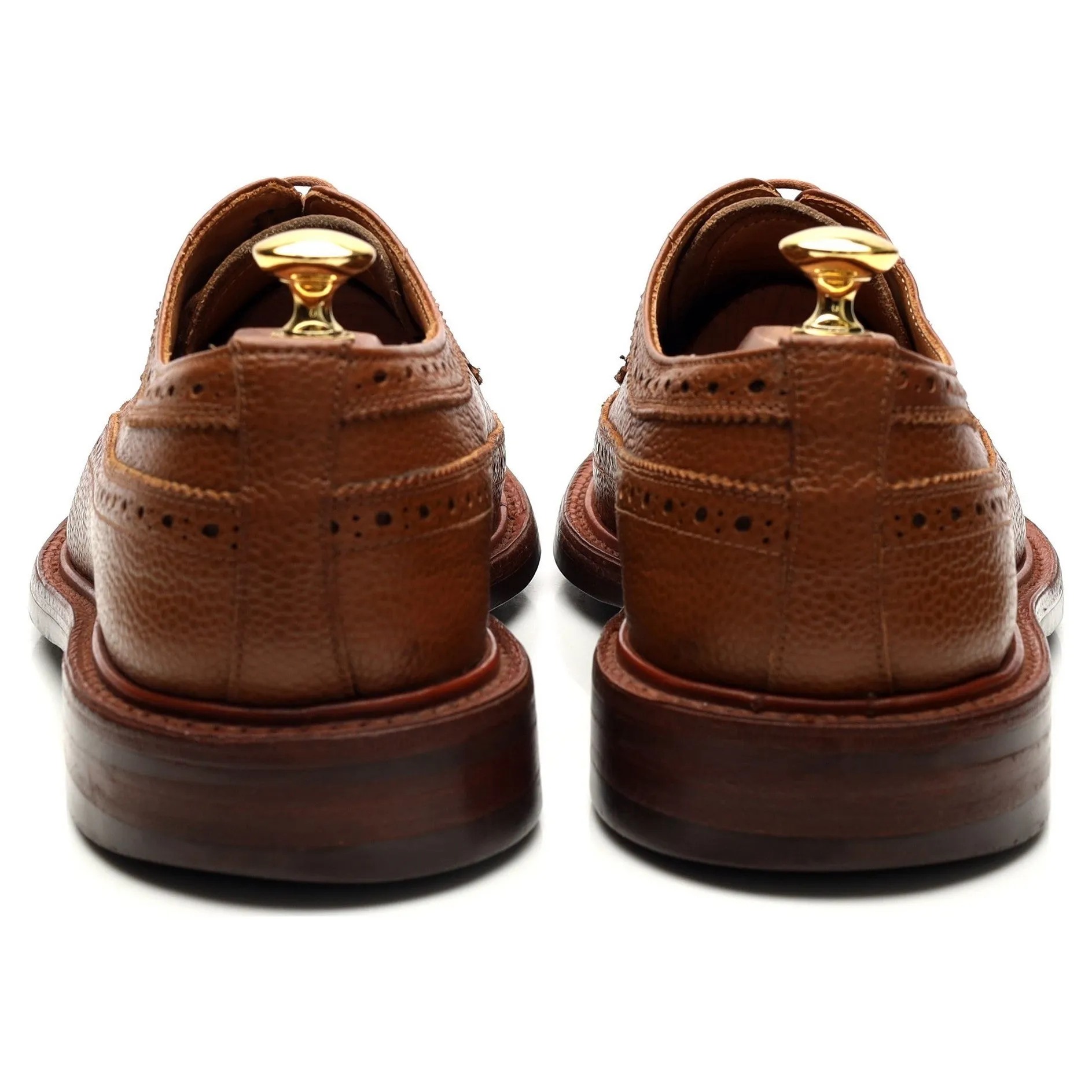 'Richard' Tan Brown Leather Derby Brogues UK 9.5