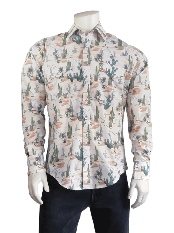 Rockmount 6873 Mens Vintage Western Shirt Desert Cactus