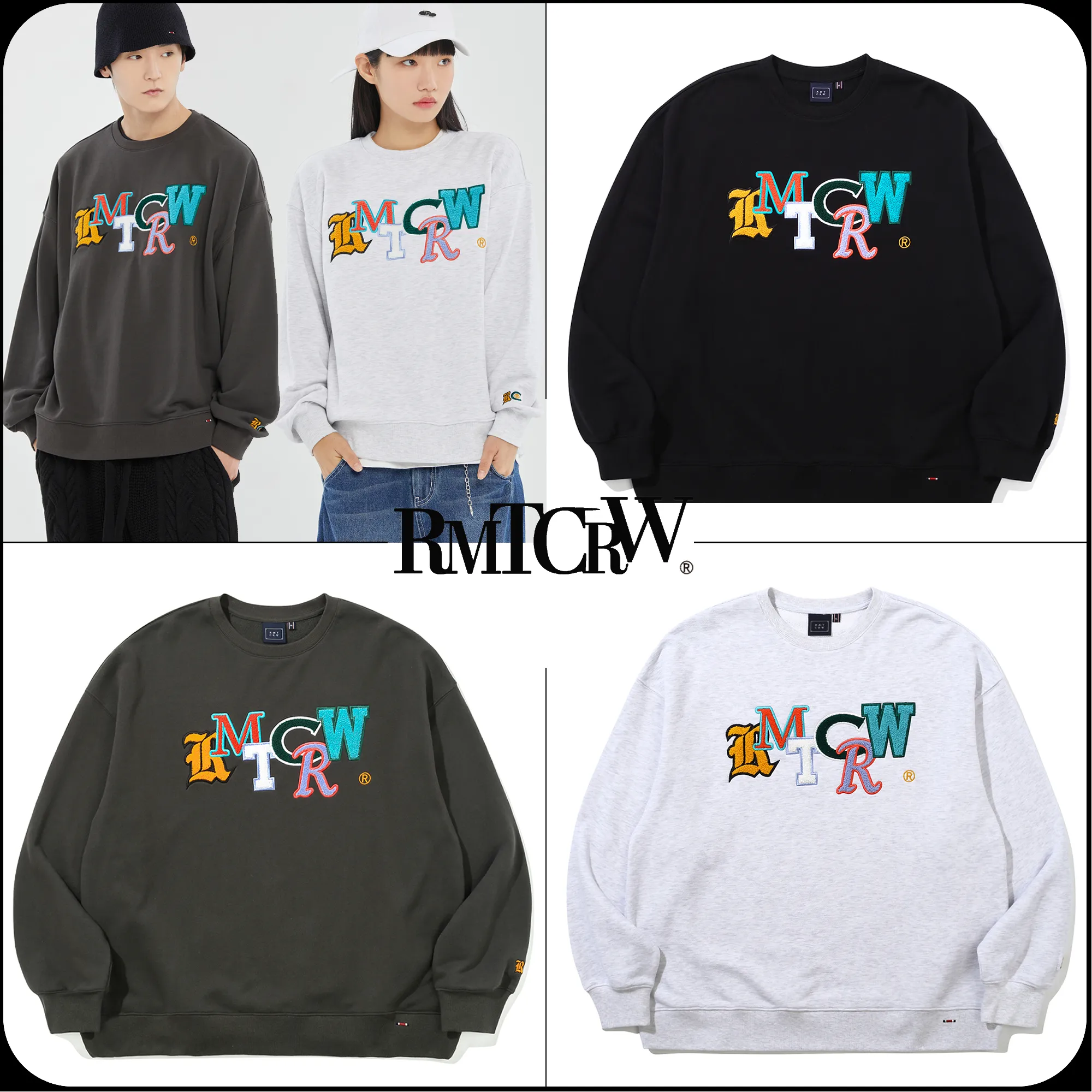 ROMANTIC CROWN  |[ROMANTIC CROWN]★OUT FONT LOGO CREWNECK