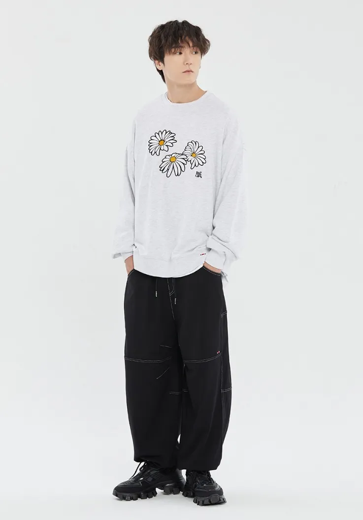 ROMANTIC CROWN  |[ROMANTIC CROWN]★TRIPLE DAISY CREWNECK