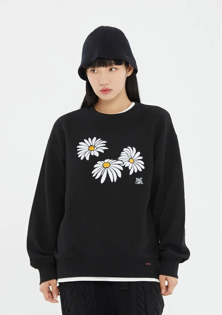 ROMANTIC CROWN  |[ROMANTIC CROWN]★TRIPLE DAISY CREWNECK