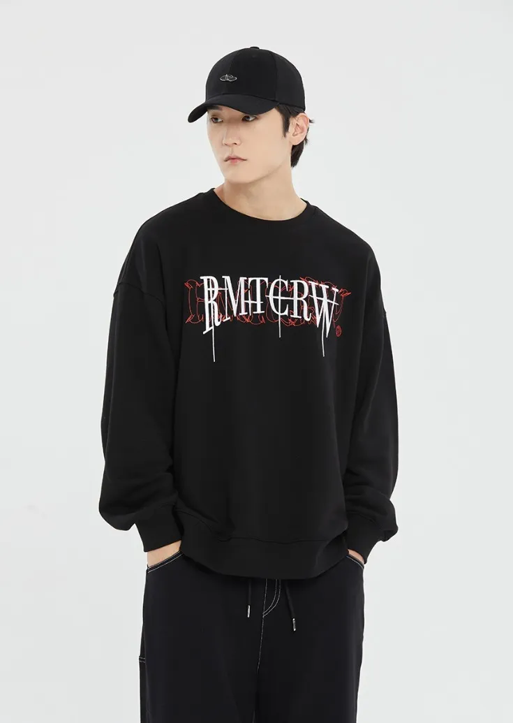 ROMANTIC CROWN  |[ROMANTIC CROWN]★VOLUME LOGO CREWNECK