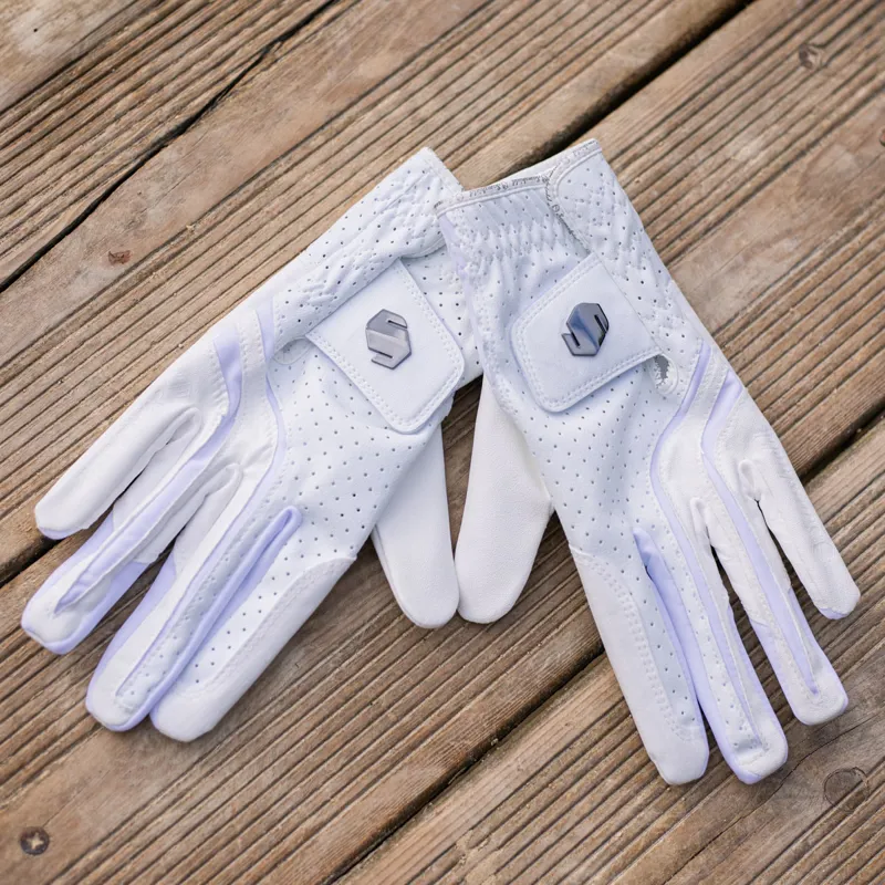 Samshield V-Skin Blazon Riding Gloves - White/Black Chrome