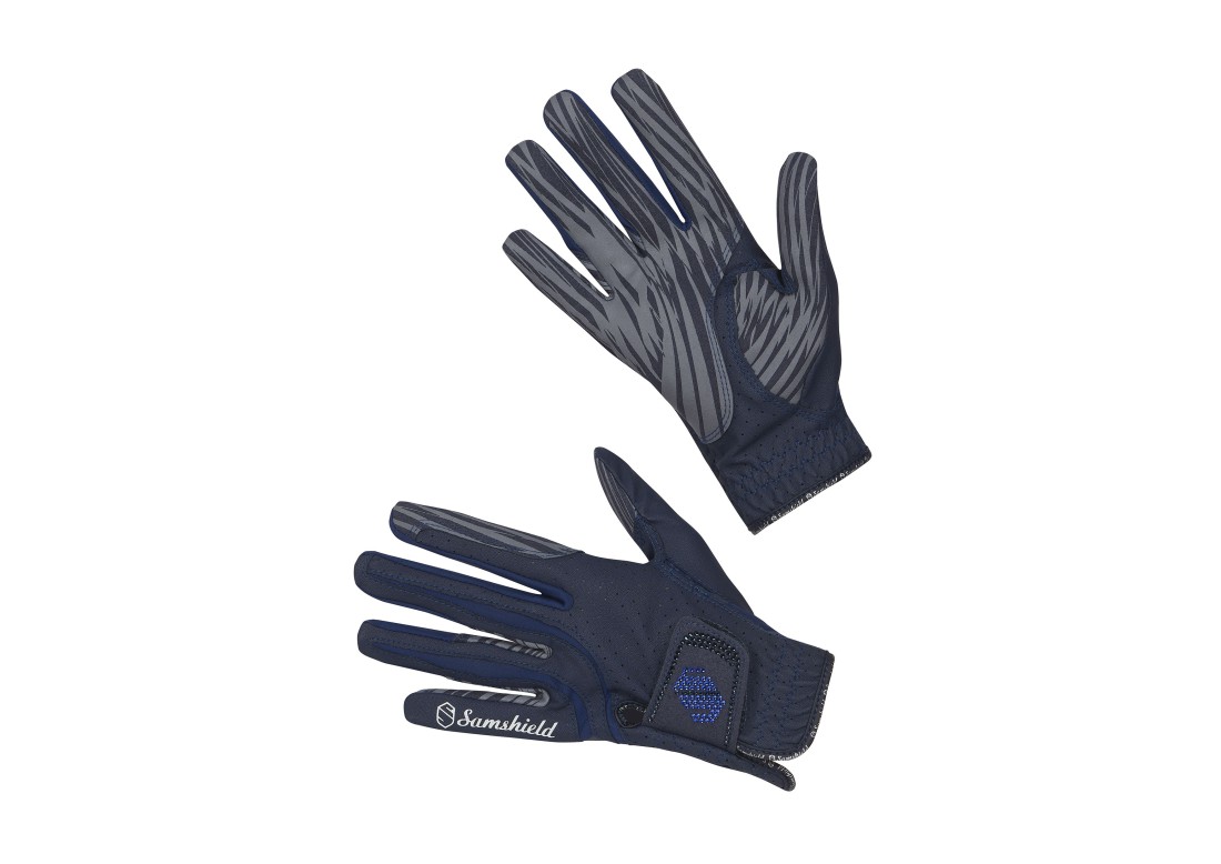 Samshield V-Skin Swarovski riding gloves Blue