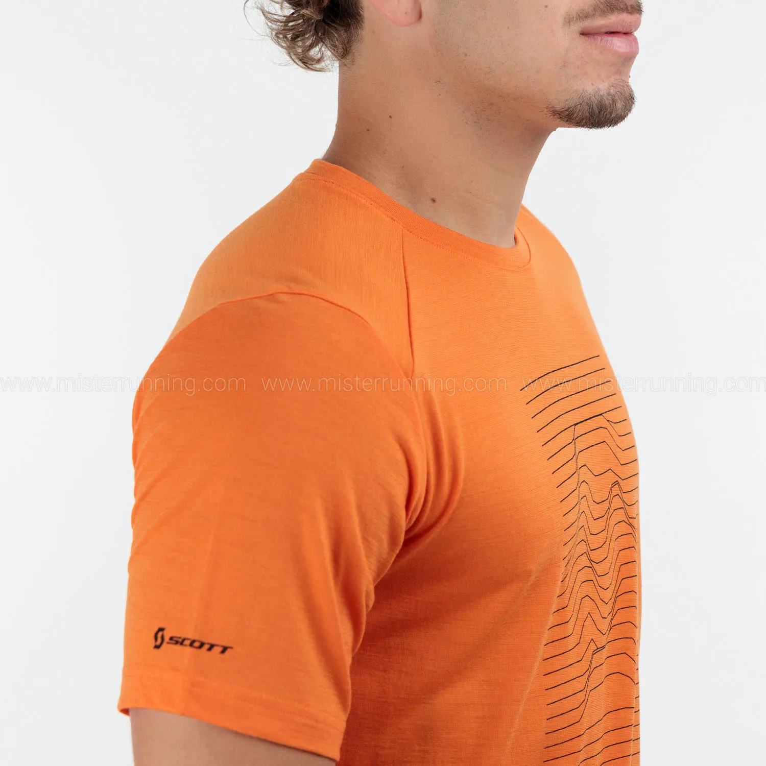 Scott Defined Merino Graphic Maglietta  Flash Orange