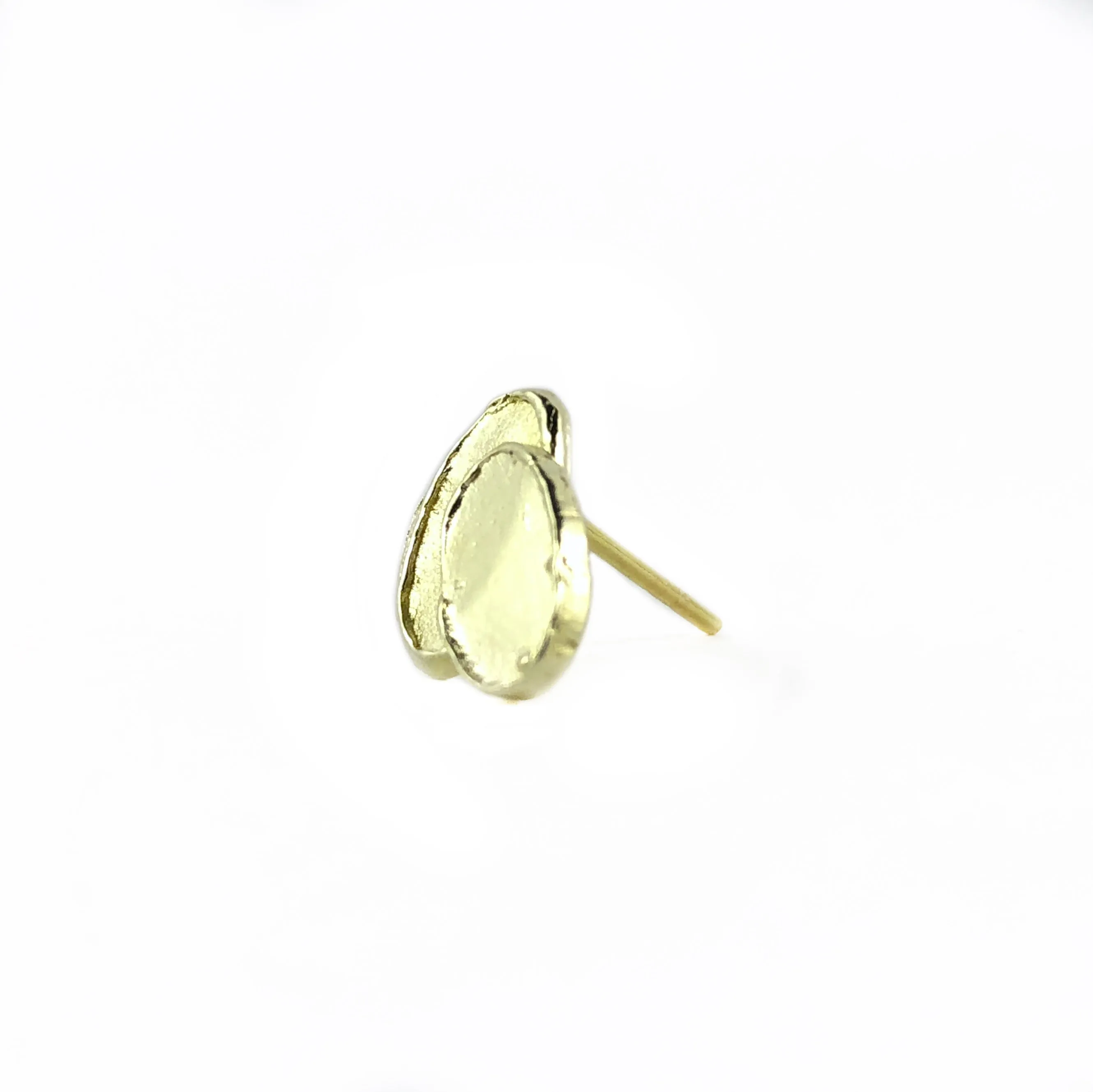 Single 9ct Yellow Gold Petal Stud - Louise Fischer