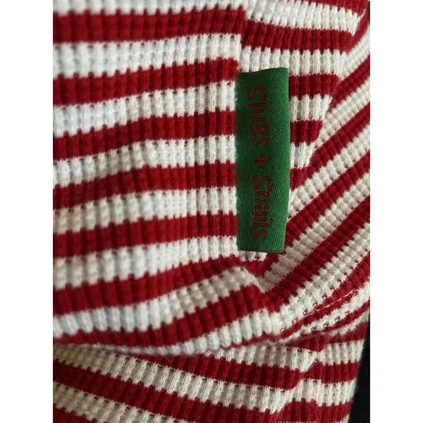 Slugs & Snails Candy Cane Stripe Waffle Cotton Set