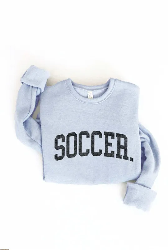 SOCCER Graphic Unisex Crewneck Fleece Pullover Sweatshirt