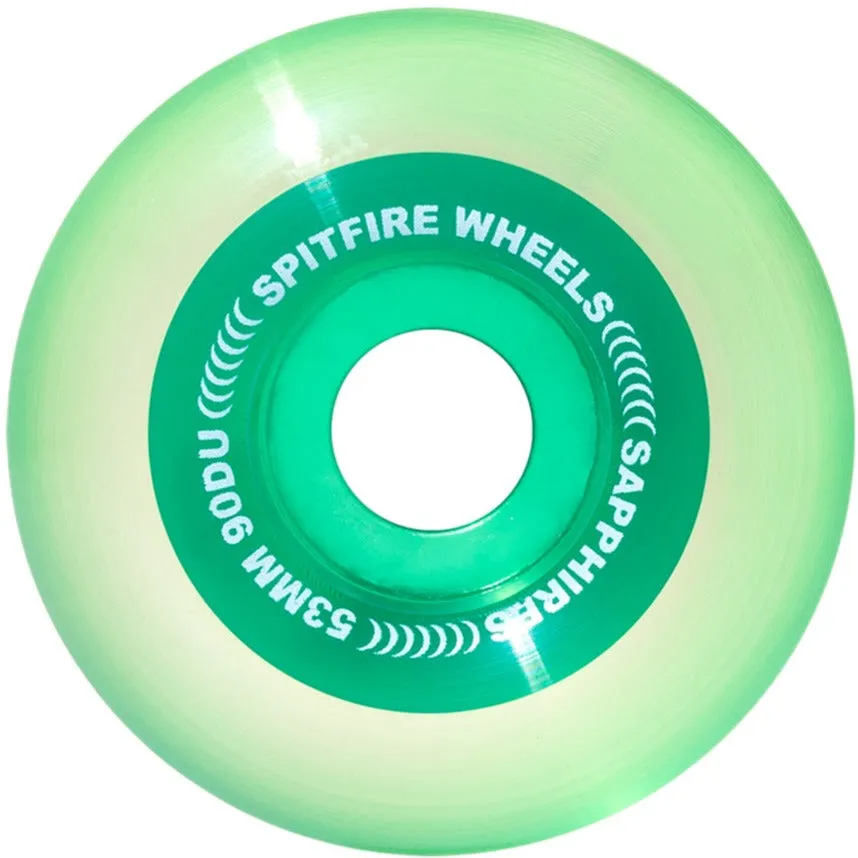 Spitfire Sapphire Clear Green Wheels 90D 53mm