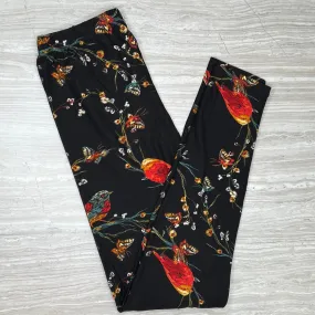 Spring Birds & Butterflies Print Soft Leggings