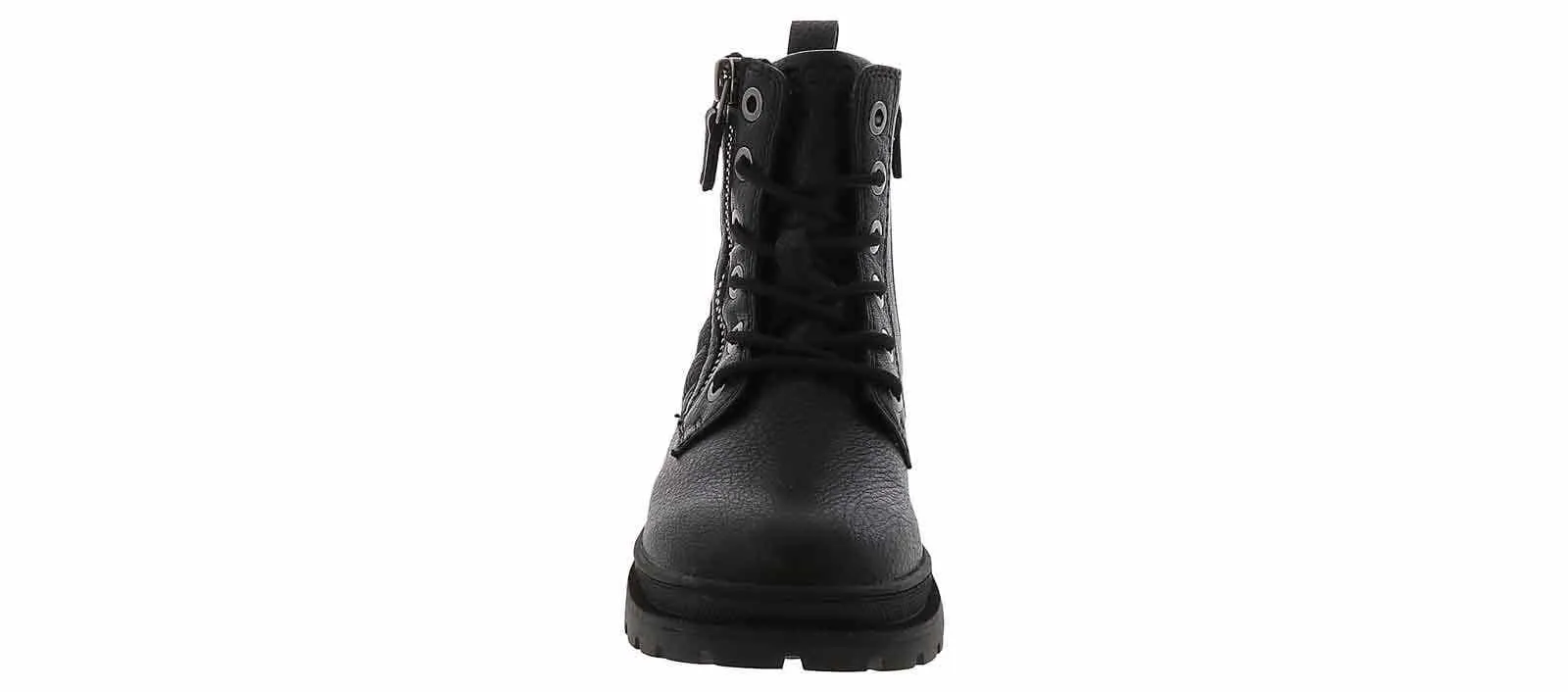 Sprox Coco Black Quilted Youth Girls' (11-4) Combat Boot