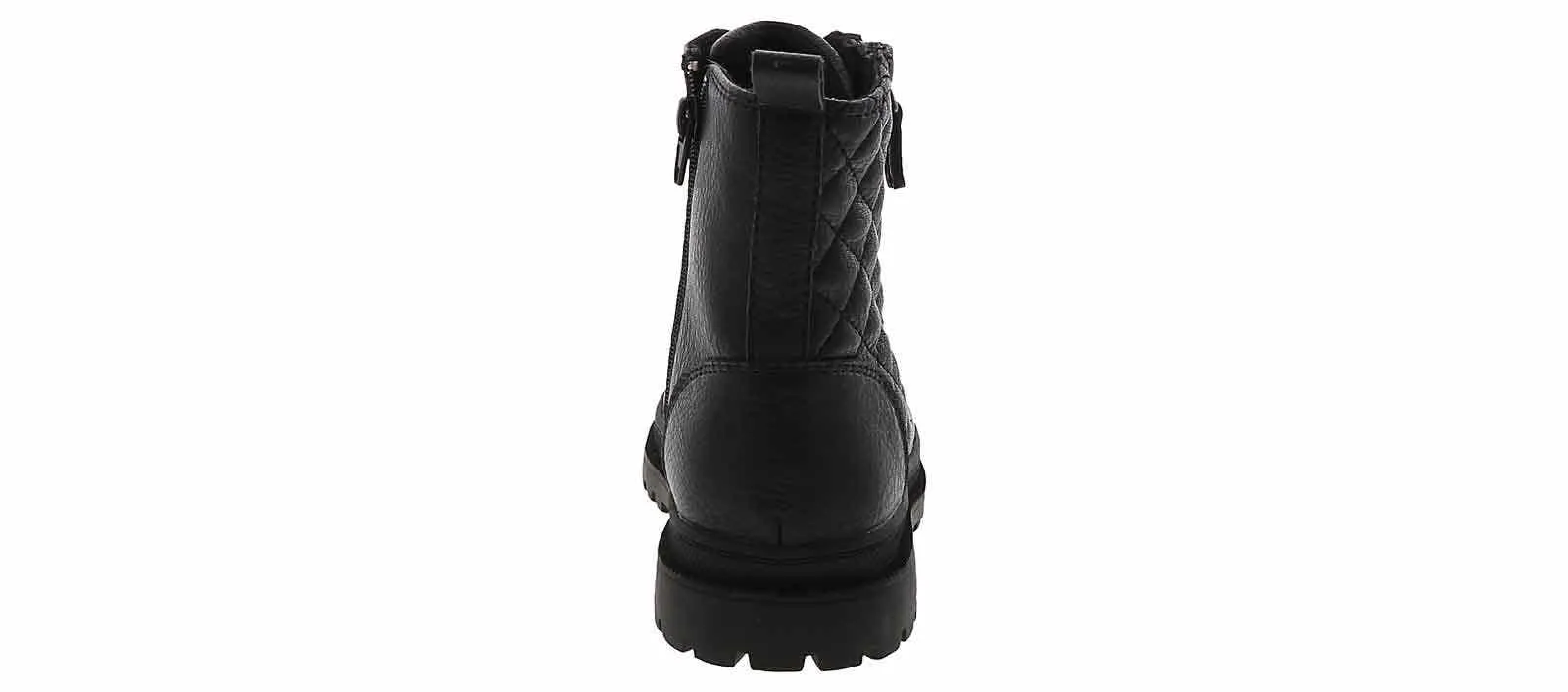 Sprox Coco Black Quilted Youth Girls' (11-4) Combat Boot