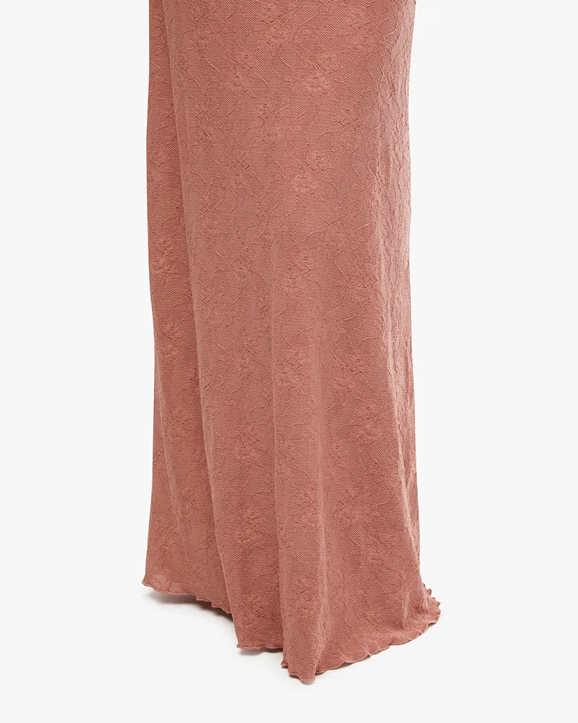 Strapless Corset Peplum Maxi Dress | Desert Sand