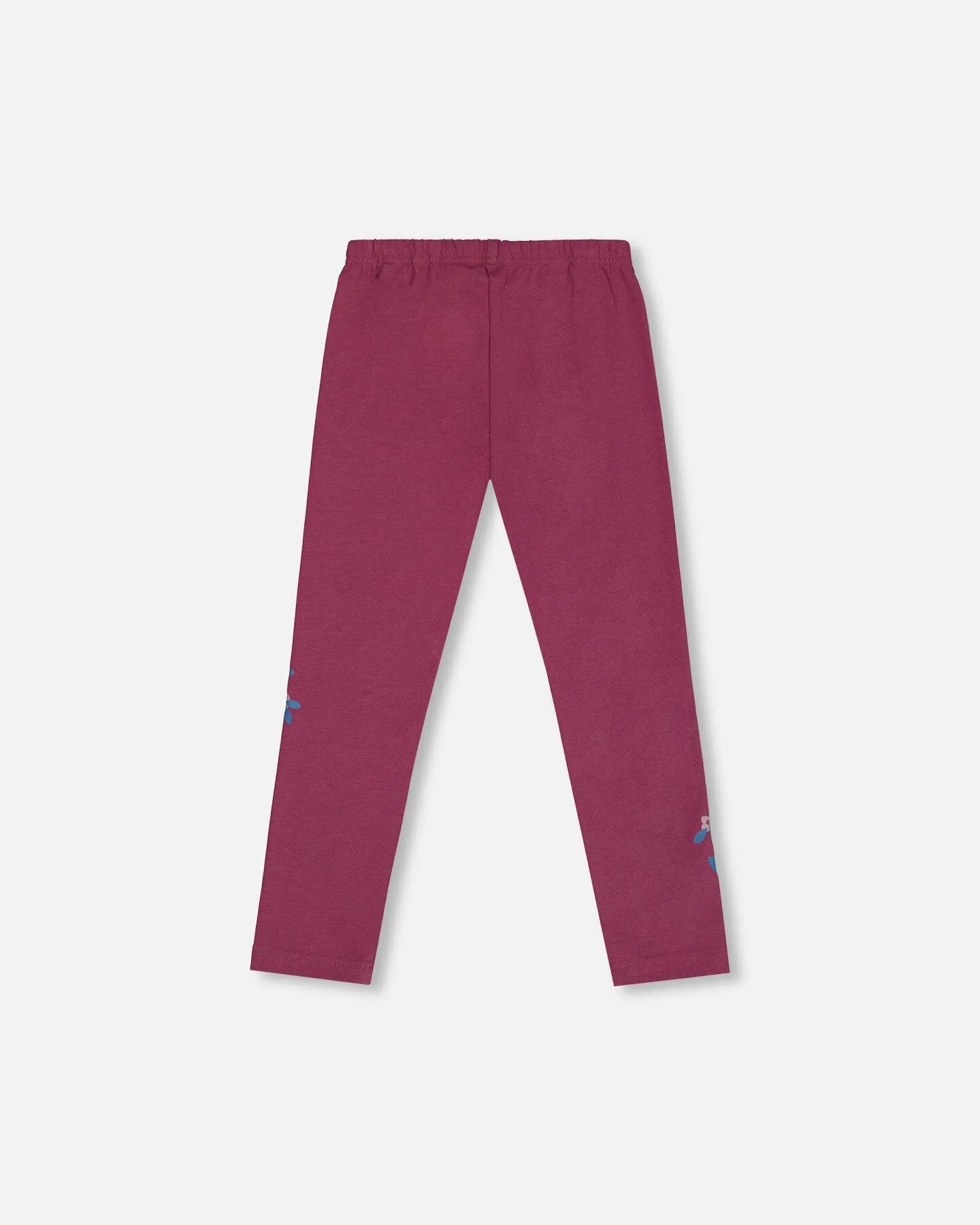 Stretch Leggings With Print Burgundy