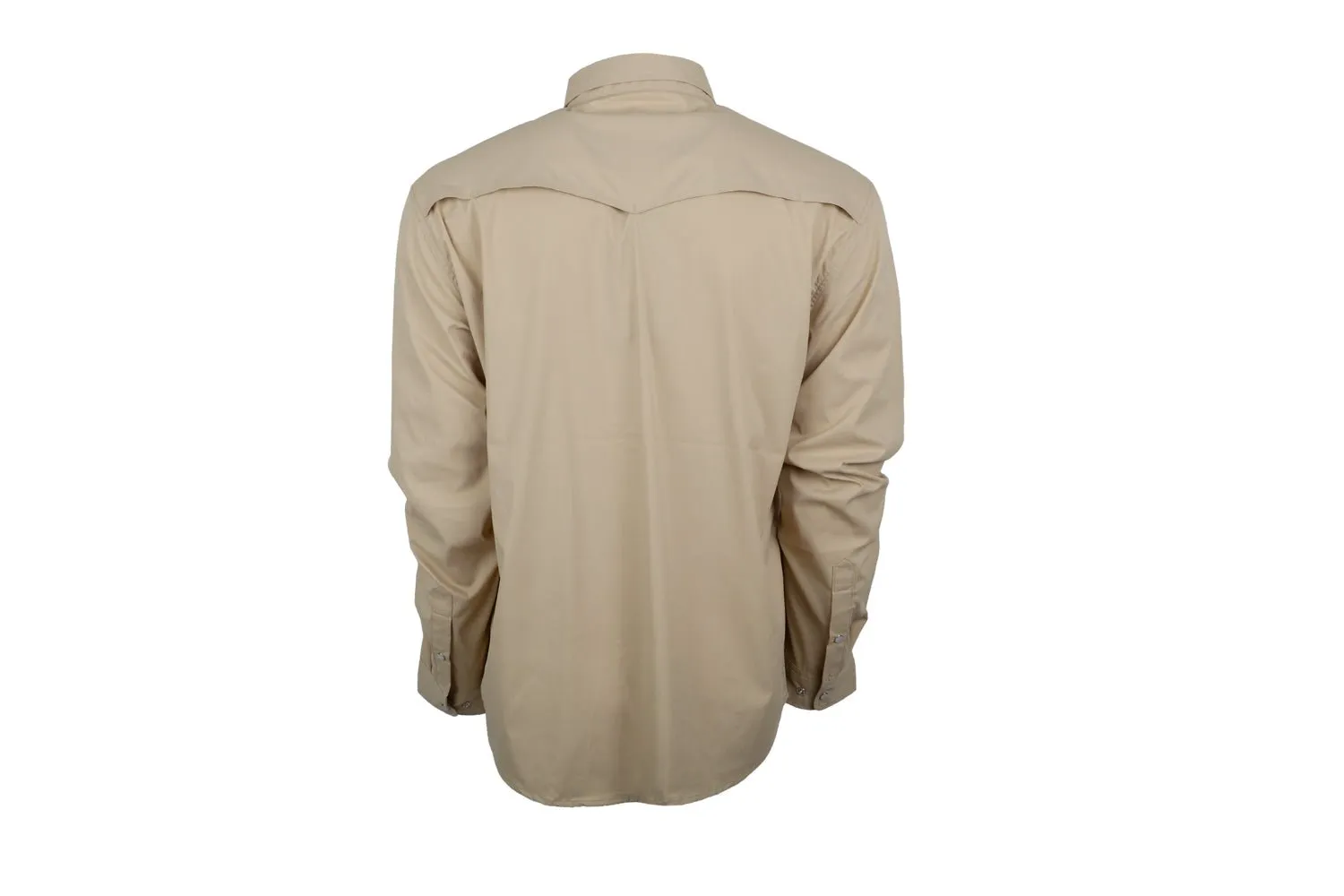 STS Ranchwear Mens Fischer Performance Khaki Nylon/Spandex L/S Shirt