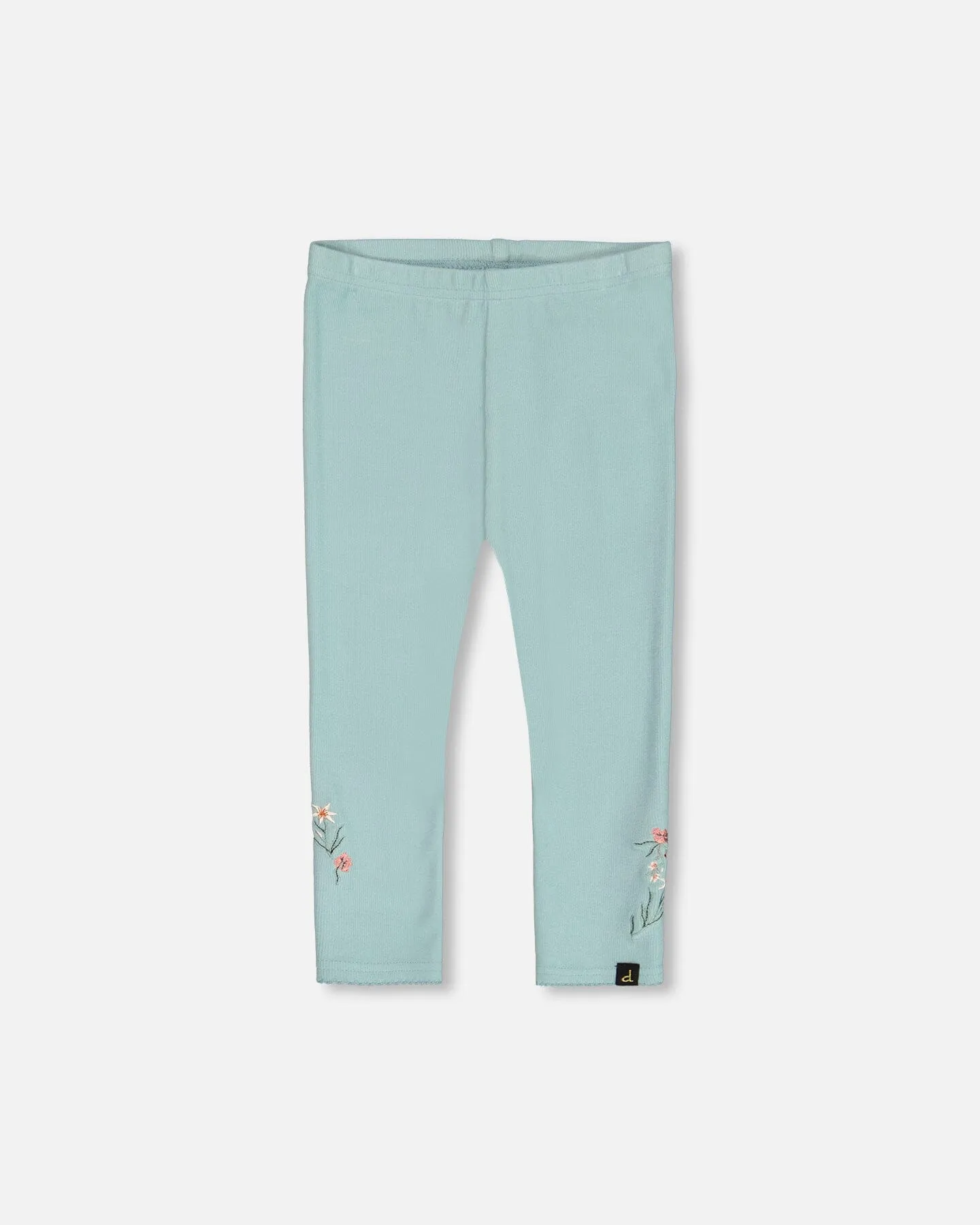 Super Soft Brushed Rib Leggings Light Blue