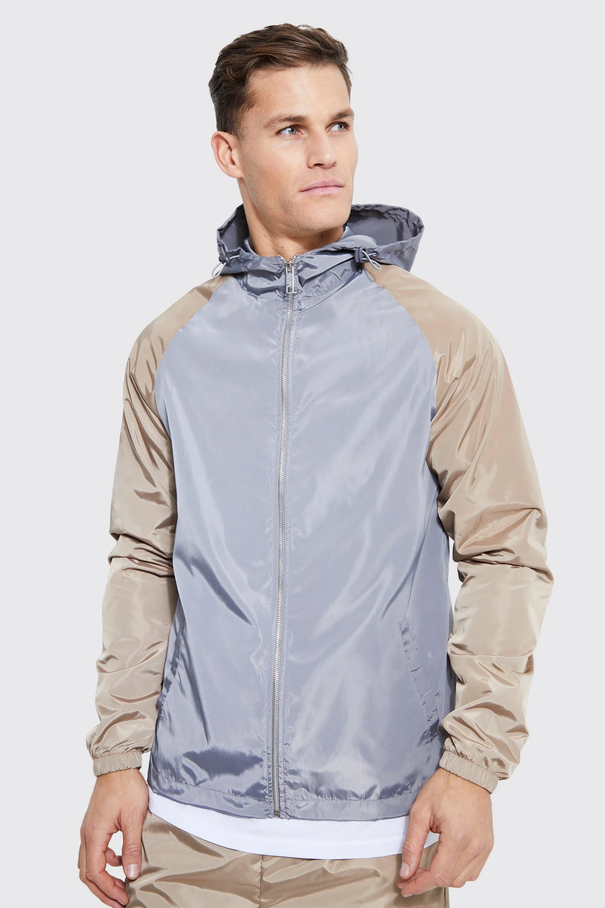 Tall Colour Block Raglan Cagoule