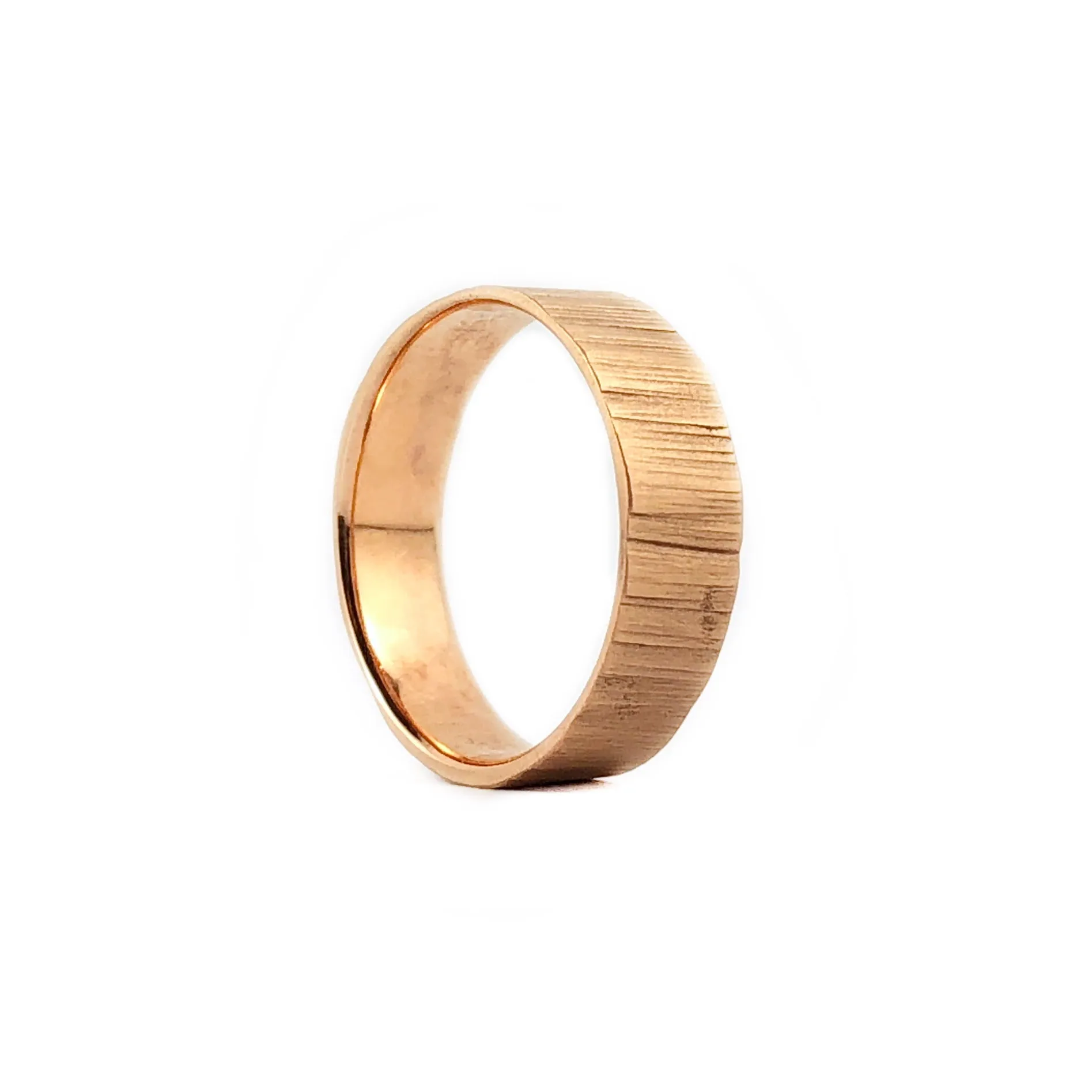 Textured 9ct Rose Gold Ring - Louise Fischer