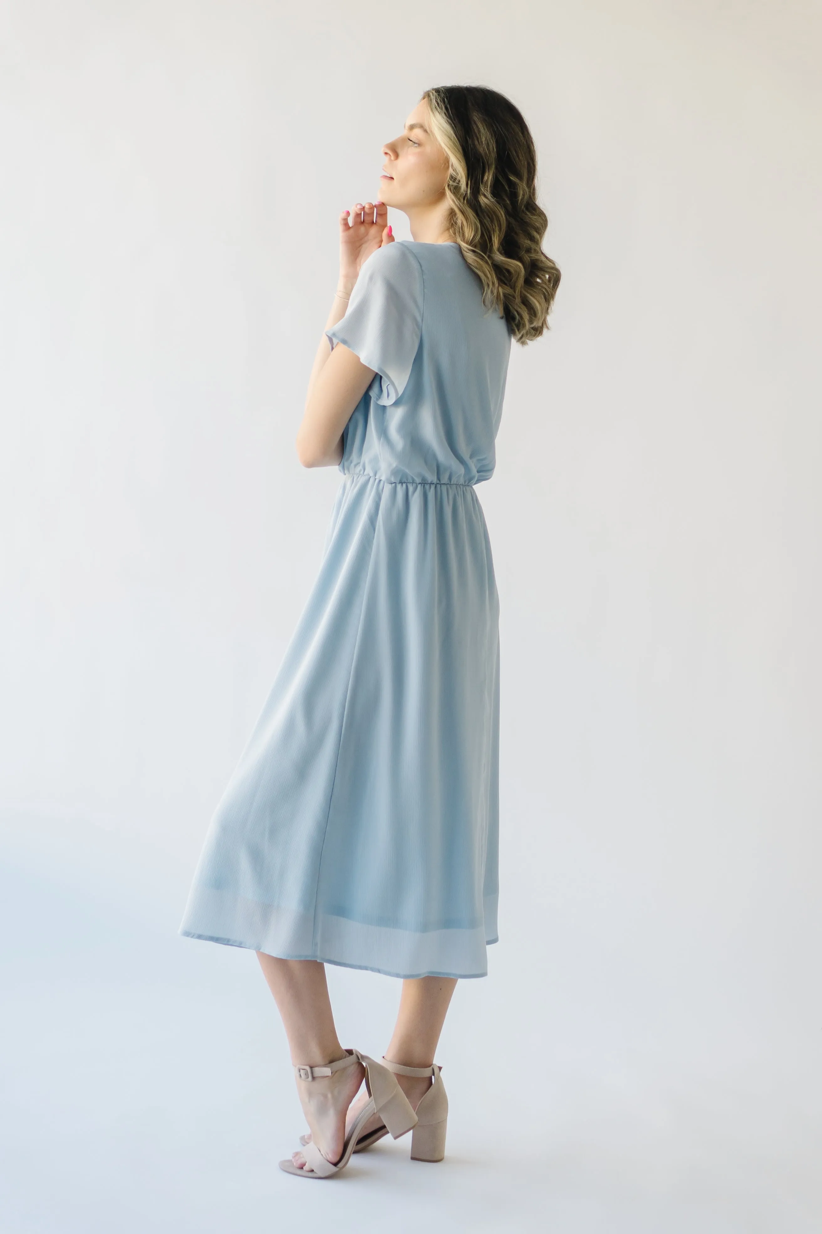 The Derby Dress in Dusty Blue