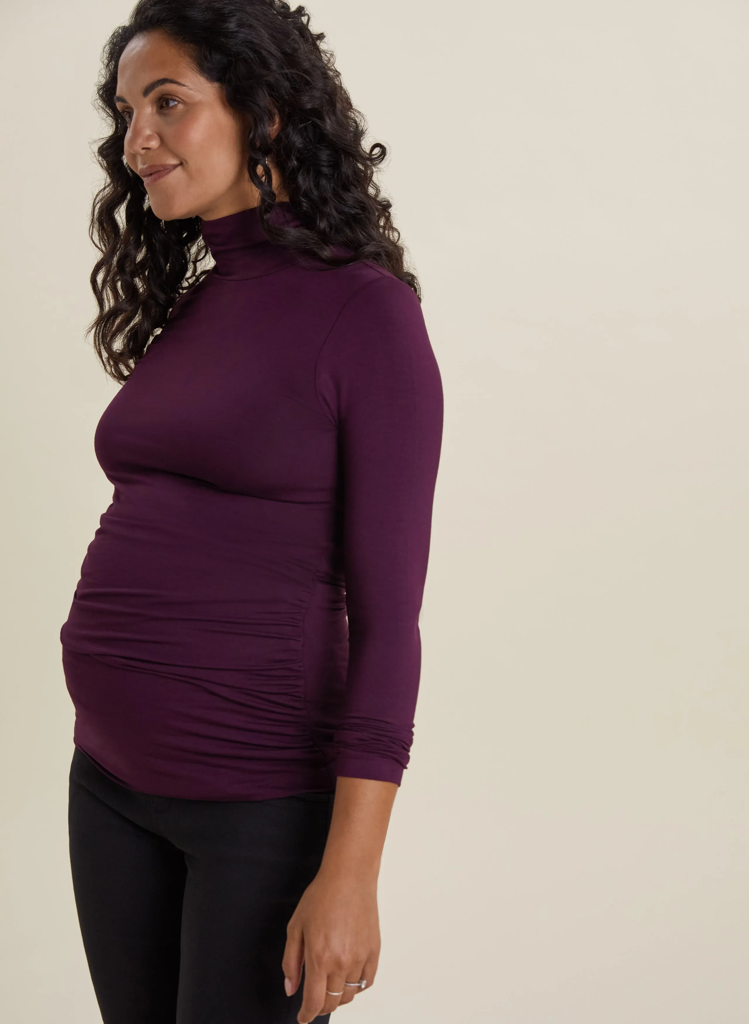 The Maternity Turtleneck with LENZING ECOVERO