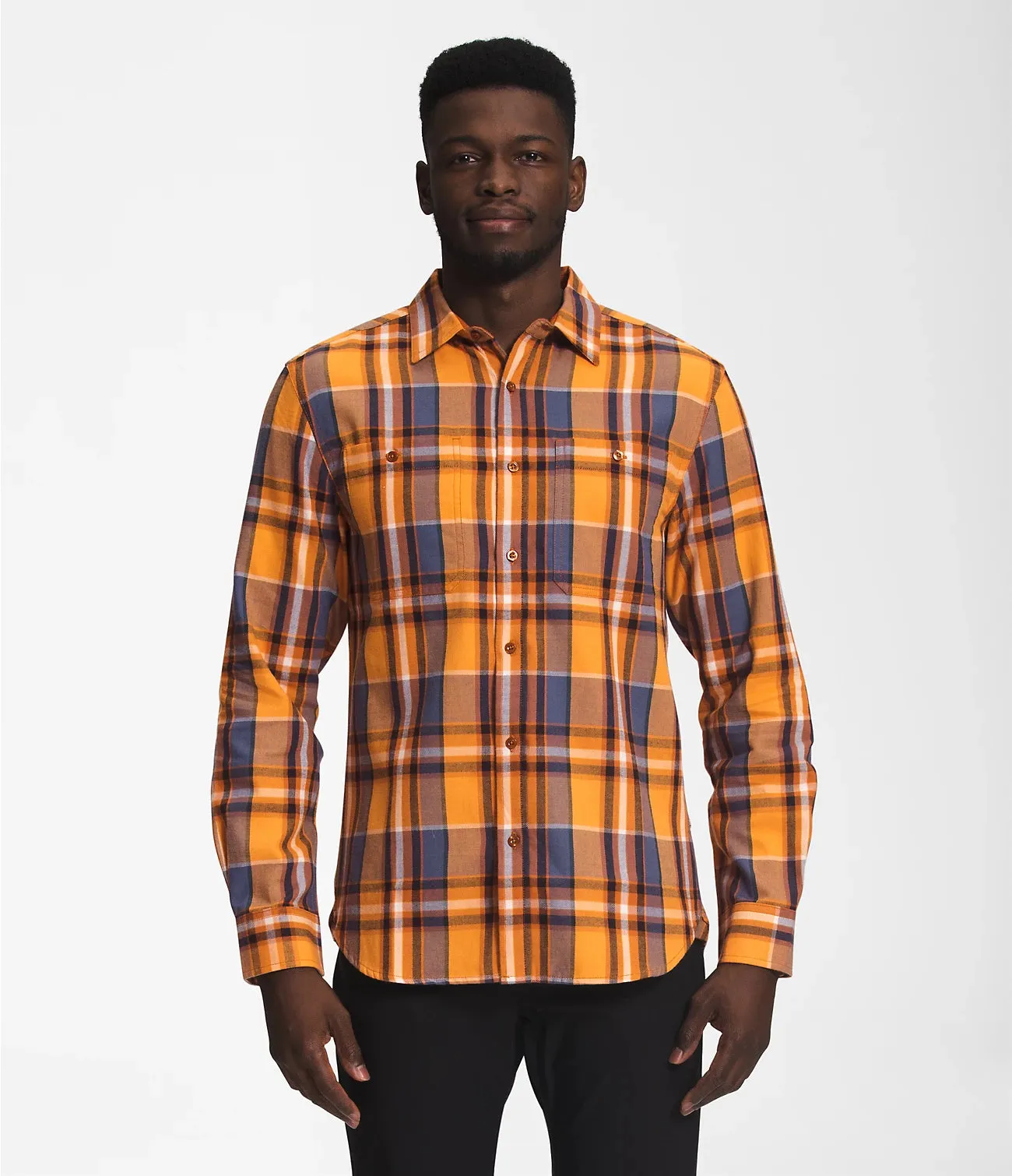 The North Face Arroyo Lightweight Flannel Shirt - Topaz Large Half Dome Plaid 2