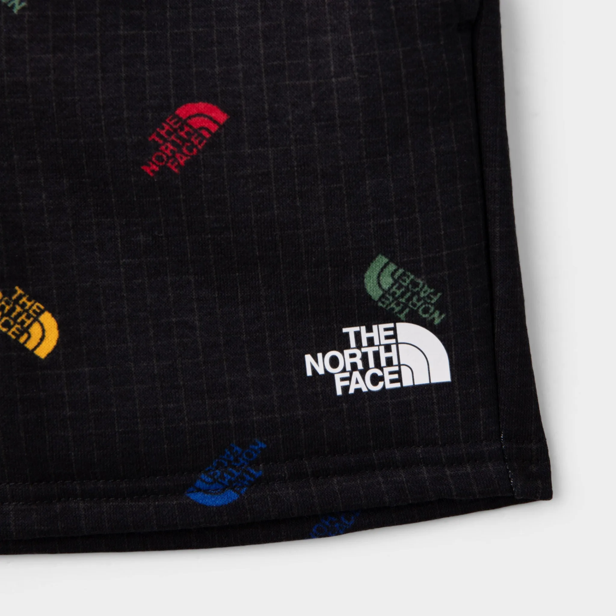 The North Face Childrens' Cotton Summer Set Light Grey Heather / Black Tossed Logo Grid Print