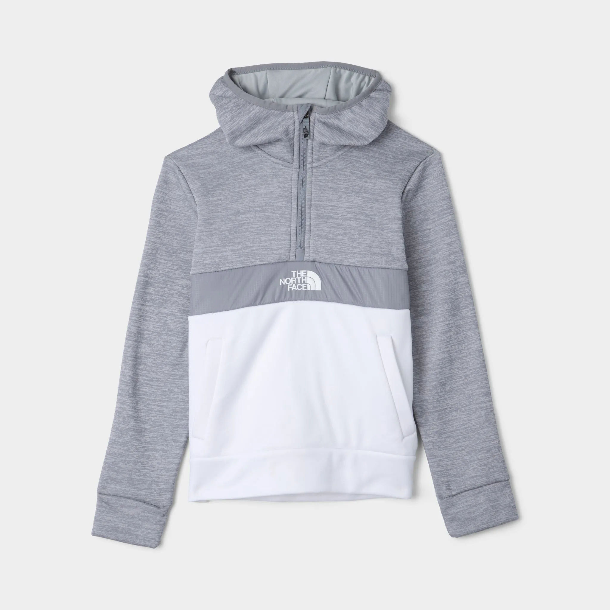 The North Face Junior Boys' New Mittellegi Panel Quarter Zip TNF Light Grey Heather / Mid Grey