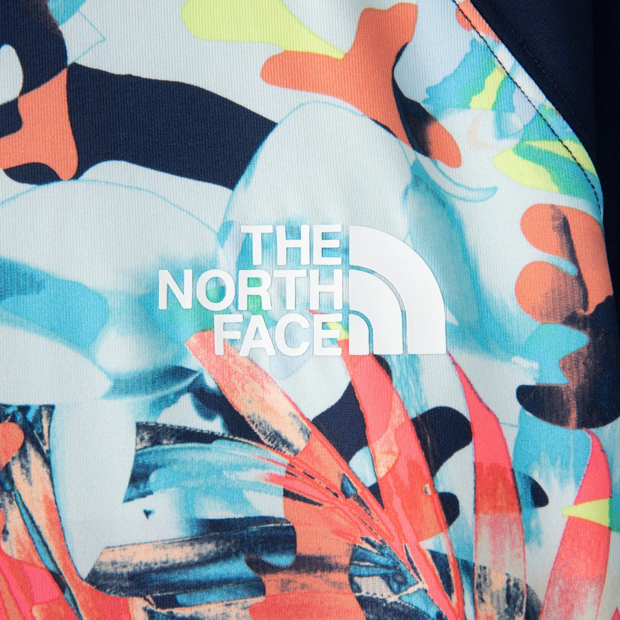 The North Face Junior Girls' Printed Amphibious Long Sleeve T-shirt / TNF Navy Youth Tropical Camo Print