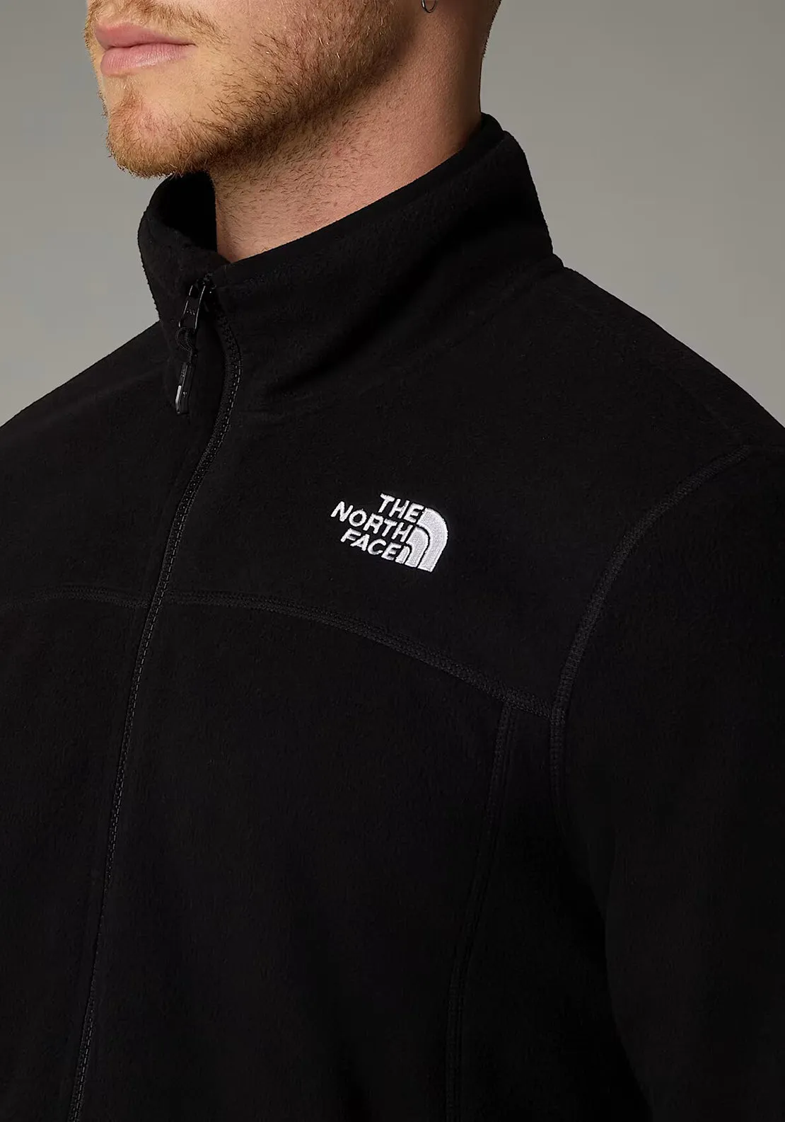 The North Face Men’s 100 Glacier Full Zip Fleece, Black