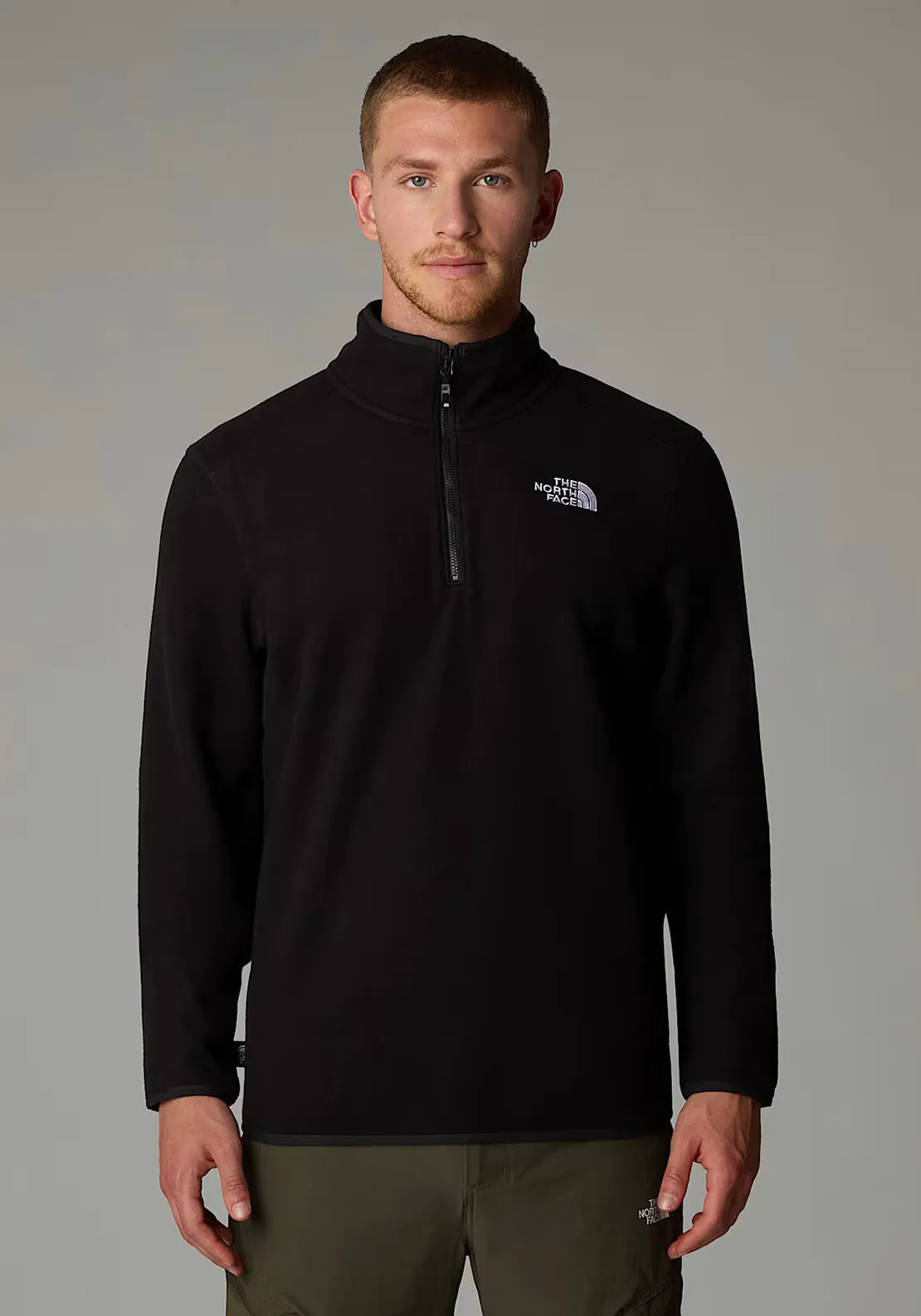 The North Face Men’s 100 Glacier Quarter Zip Fleece, Black